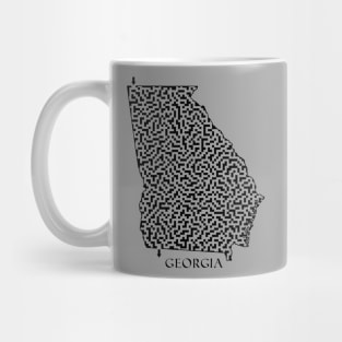 Georgia State Outline Maze & Labyrinth Mug